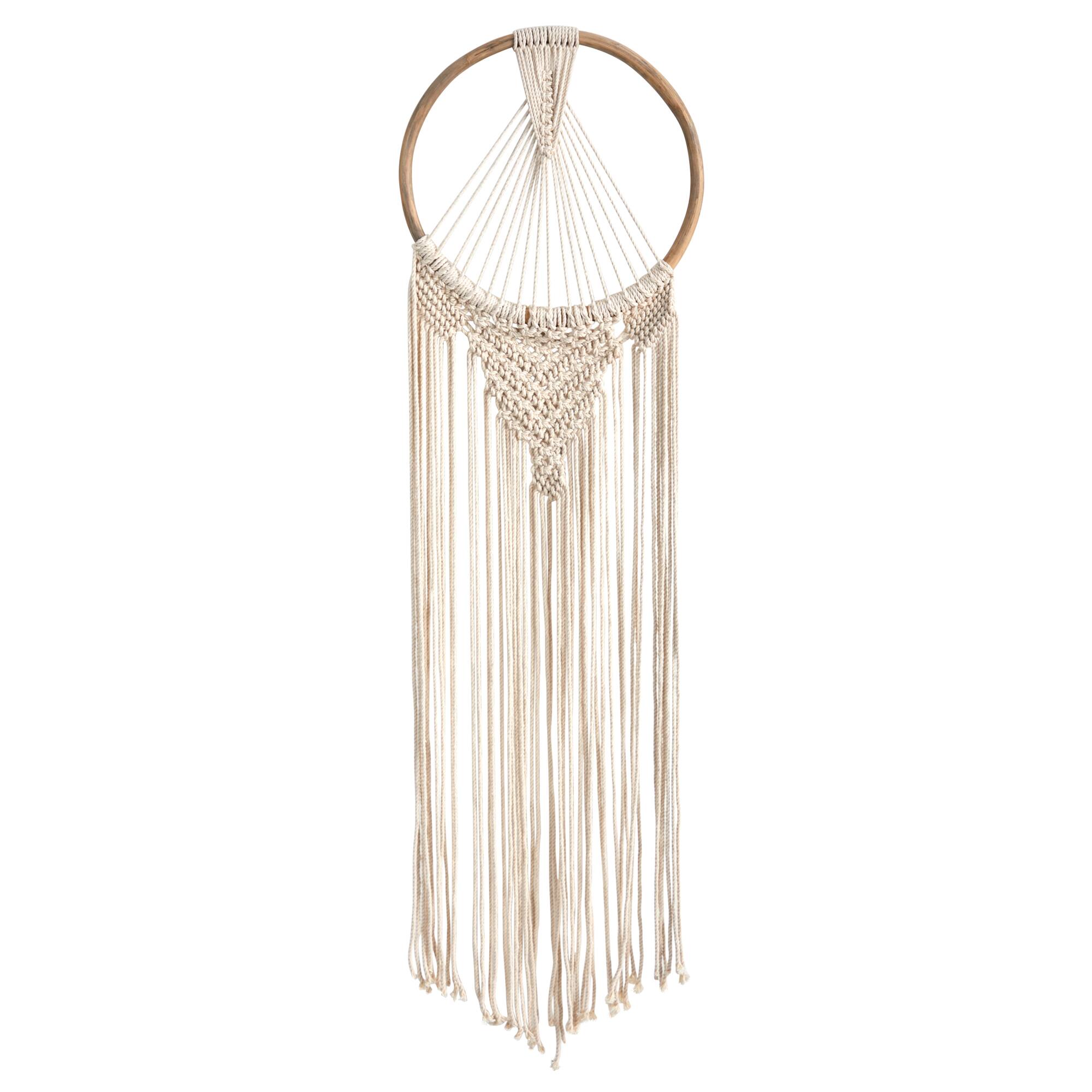 24" x 10" Handmade Bohemian Macrame Dreamcatcher Wall Hanging Decor